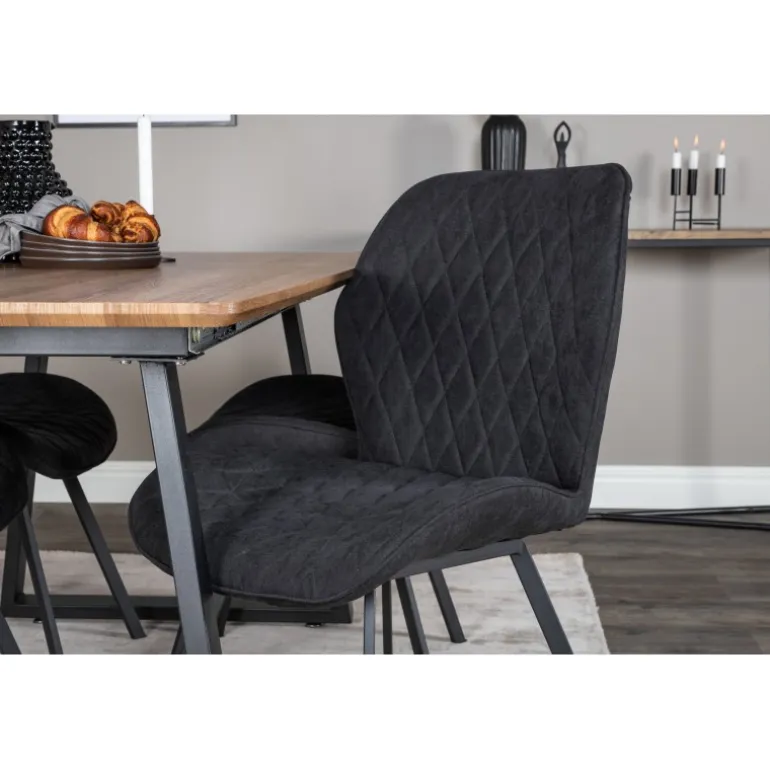 Inca t Spisebordsæt - Sort og Natur