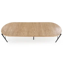 INFERNO Spisebord med udtræk, - Natur eg / Sort