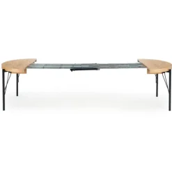 INFERNO Spisebord med udtræk, - Natur eg / Sort