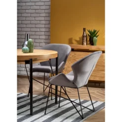 INFERNO Spisebord med udtræk, - Natur eg / Sort