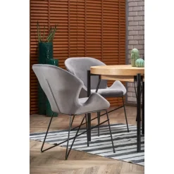 INFERNO Spisebord med udtræk, - Natur eg / Sort