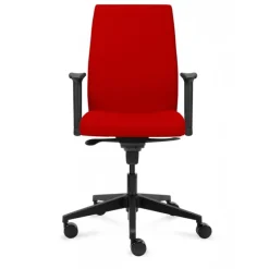 Infra ergonomisk kontorstol rød stof
