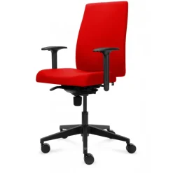 Infra ergonomisk kontorstol rød stof
