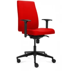 Infra ergonomisk kontorstol rød stof