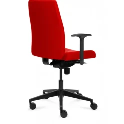 Infra ergonomisk kontorstol rød stof