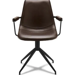 Isabel spisebordstol med armlæn - Mørkebrunt