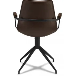 Isabel spisebordstol med armlæn - Mørkebrunt
