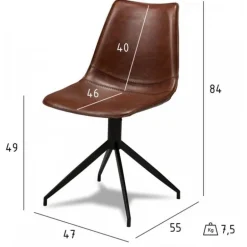 Isabel Spisestuestol Cognac