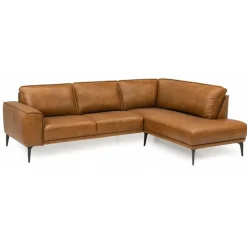 Ishøj læder Hjørnesofa Højrevendt - Kentucky