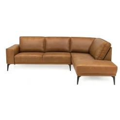 Ishøj læder Hjørnesofa Højrevendt - Kentucky