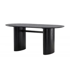Isolde Ovalt spisebord 180 x 90 cm - Sort