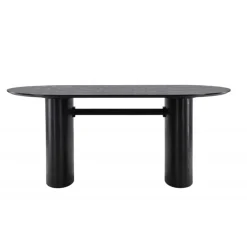 Isolde Ovalt spisebord 180 x 90 cm - Sort