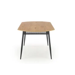 JACKSON bord, - bordplade - gylden eg, ben - Sort