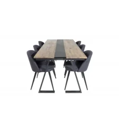 Jakarta e Spisebordssæt - Sort og Natur