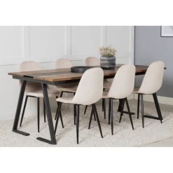 Jakarta Spisebordssæt - Beige, Sort og Natur