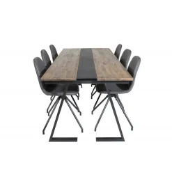 Jakarta Spisebordssæt - Sort og Natur