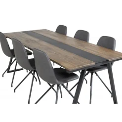 Jakarta Spisebordssæt - Sort og Natur