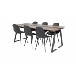 Jakarta Spisebordssæt - Sort og Natur