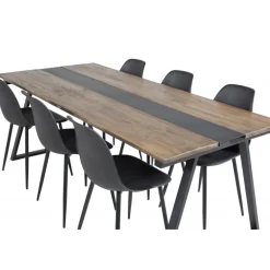 Jakarta Spisebordssæt - Sort og Natur