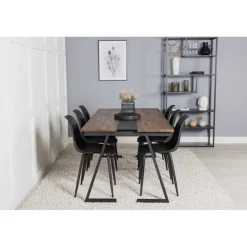 Jakarta Spisebordssæt - Sort og Natur