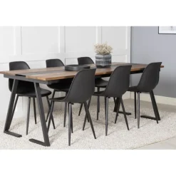 Jakarta Spisebordssæt - Sort og Natur