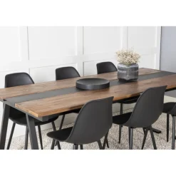 Jakarta Spisebordssæt - Sort og Natur