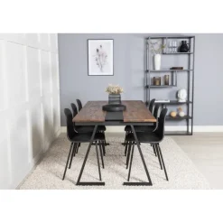 Jakarta Spisebordssæt - Sort og Natur