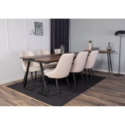 Jakarta t Spisebordssæt - Beige, Sort og Natur