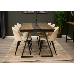 Jakarta t Spisebordssæt - Beige, Sort og Natur