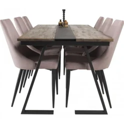 Jakarta t Spisebordssæt - Sort og Pink