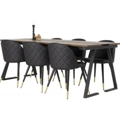 Jakarta t Spisebordssæt - Sort og Natur