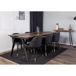 Jakarta t Spisebordssæt - Sort og Natur