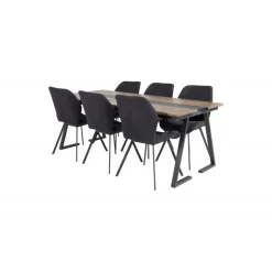 Jakarta t Spisebordssæt - Sort og Natur