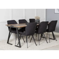 Jakarta t Spisebordssæt - Sort og Natur