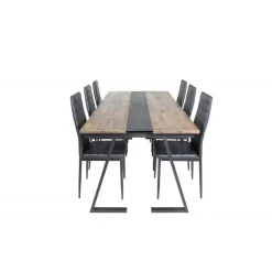 Jakarta t Spisebordssæt - Sort og Natur