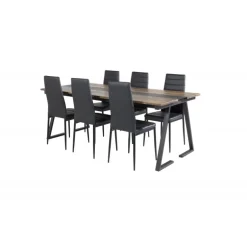 Jakarta t Spisebordssæt - Sort og Natur