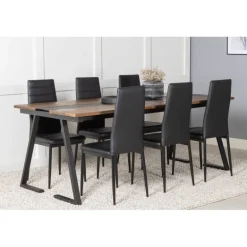 Jakarta t Spisebordssæt - Sort og Natur