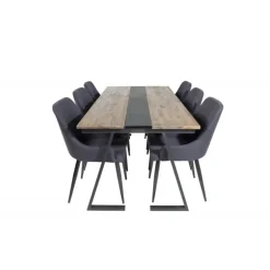 Jakarta t Spisebordssæt - Sort og Natur