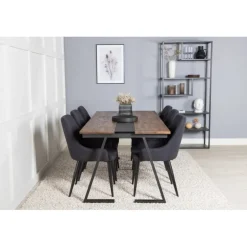 Jakarta t Spisebordssæt - Sort og Natur