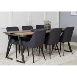 Jakarta t Spisebordssæt - Sort og Natur