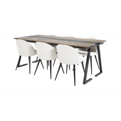 Jakarta t Spisebordsæt - Beige, Sort og Natur