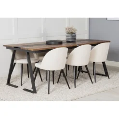 Jakarta t Spisebordsæt - Beige, Sort og Natur