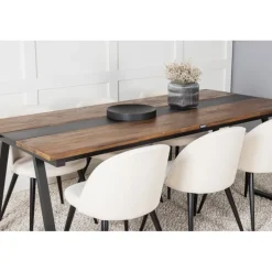 Jakarta t Spisebordsæt - Beige, Sort og Natur