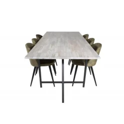 Jepara e Spisebordssæt - Sort og Grøn og - Grå