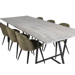 Jepara e Spisebordssæt - Sort og Grøn og - Grå