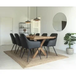 Jersey Spejl - Spejl med ramme i sort Ø100 cm