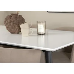 Jimmy e Spisebordssæt - Beige, Sort og Hvid