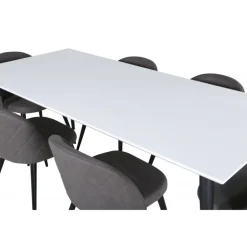 Jimmy e Spisebordssæt - Sort Grå og Hvid