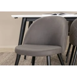 Jimmy e Spisebordssæt - Sort Grå og Hvid