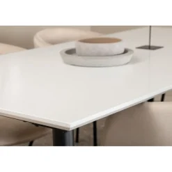 Jimmy Spisebordssæt - Beige, Sort og Hvid